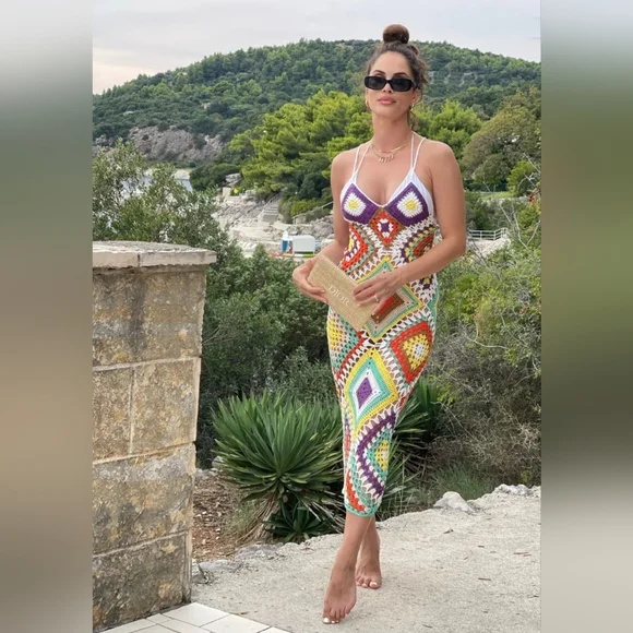 Bella Barnett Romo Weave Maxi Dress New Medium - Picture 8 of 12